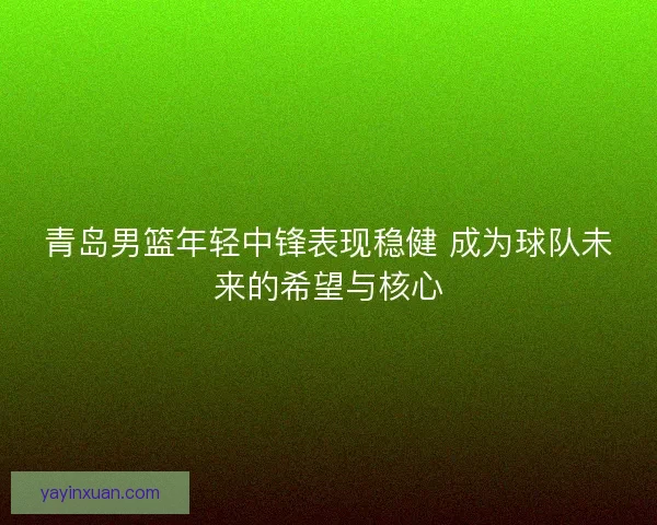 青岛男篮年轻中锋表现稳健 成为球队未来的希望与核心